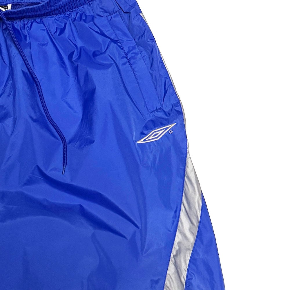 USED】00's UMBRO England Nylon Track Pants Blue