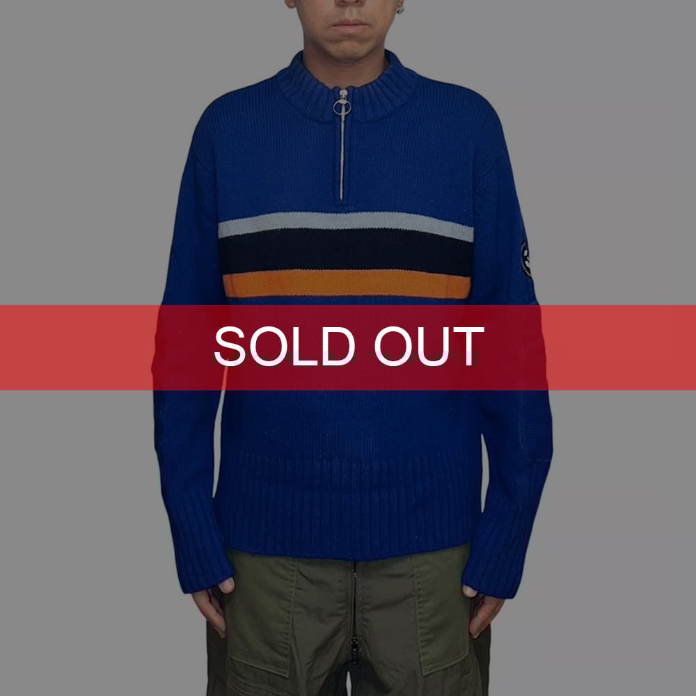 USED】00's adidas HALF ZIP SKI KNIT SWEATER | K