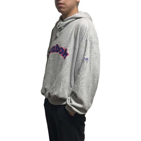 【USED】90'S REEBOK HOODIE GLAY