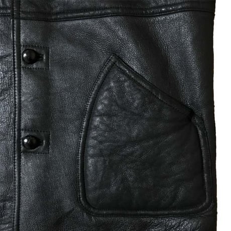 【USED】90'S MOUTON BOMBER JACKET BLACK
