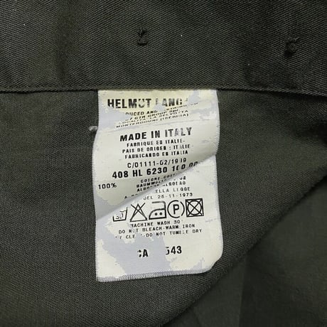 【USED】HELMUT LANG 1998 SHIRT OLIVE GREEN