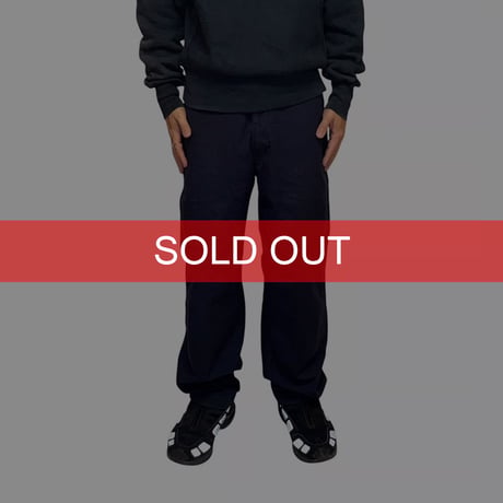 【USED】90's-00's STUSSY Ripstop Double Knee Work Pants Navy