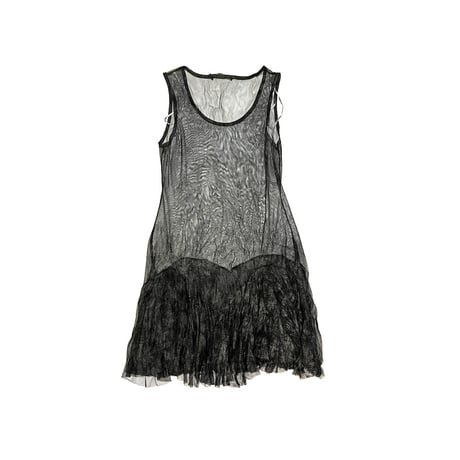 【USED】00's LAUREN VIDAL TULLE DRESS BLACK