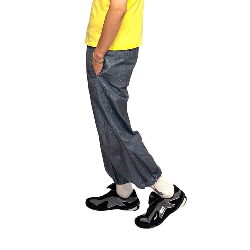 USED】00's HUGO BOSS Cropped Tech Drawcord Pant
