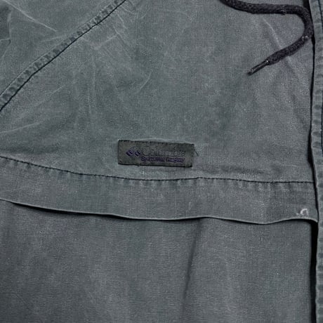 【USED】90's Columbia VINTAGE COTTON HOODED JACKET FADE GREEN