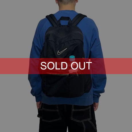【USED】90's NIKE BACKPACK with POUCH POCKET & PLASTIC BOTTLE HOLDER