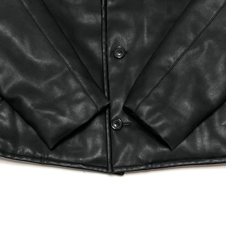 【USED】80's-90's EMPORIO ARMANI SHORT LENGTH SYNTHETIC LEATHER JACKET