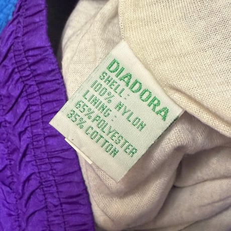 【USED】80's diadora OLD NYLON TRACK JACKET BLUE × PURPLE