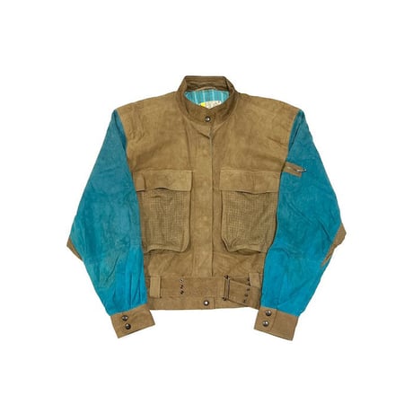 【USED】80'S LAUREL 2TONE SUEDE LEATHER JACKET MADE IN W.GERMANY