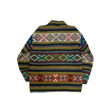 【USED】80'S-90'S NEPAL YAK WOOL MULTICOLOR BOHO JACKET