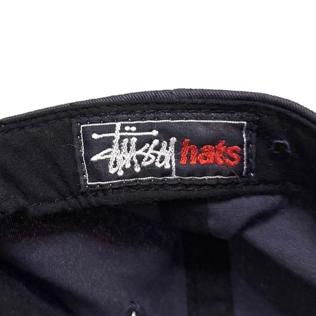 【USED】90's STUSSY SHAWN LOGO CAP NAVY