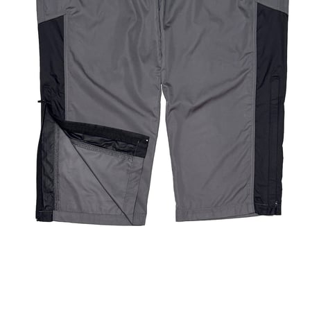 【USED】00's NIKE 2-TONE COLOR POLY TRAINING PANTS GRAY × BLACK