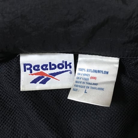 【USED】90'S REEBOK OVERSIZED NYLON JACKET BLACK