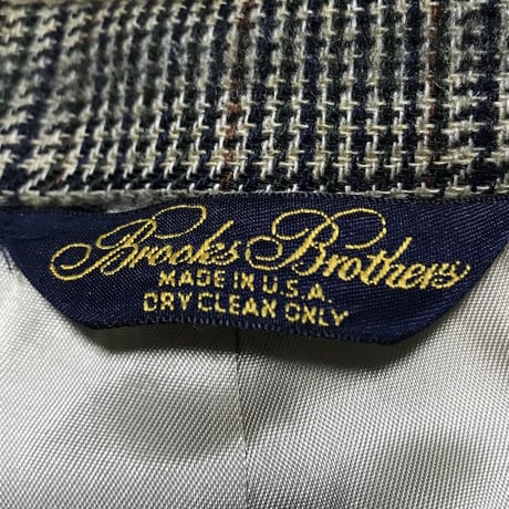 【USED】BROOKS BROTHERS OVERSIZED CAMEL HAIR CHECK JACKET