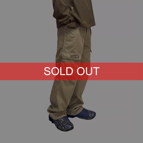【USED】00's NIKE Logo Embroidery Cargo Pants Beige