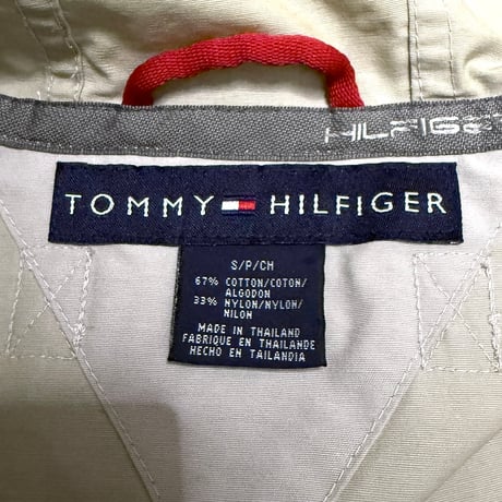 【USED】00's TOMMY HILFIGER Asymmetric Zip Anorak Jacket Fade Grey