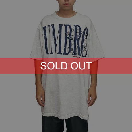 【USED】90'S UMBRO SOCCER BALL T-SHIRT GRAY