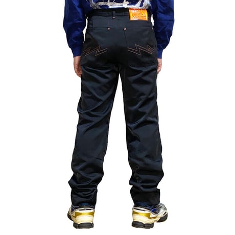 【USED】90'S W.&L.T. KNEE POCKET TROUSERS BLACK