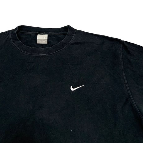 【USED】00'S NIKE LOGO EMBROIDERY L/S T-SHIRT SIZE:L