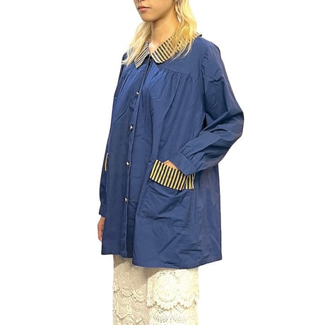 【USED】80'S STRIPE COLLAR & FLAP JACKET