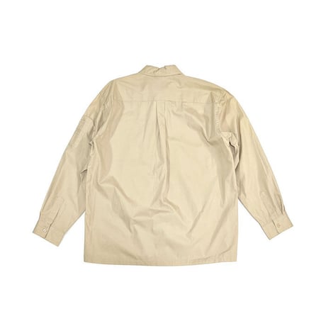 【DEAD STOCK】00'S STUSSY UTILITY POCKET SHIRT BEIGE