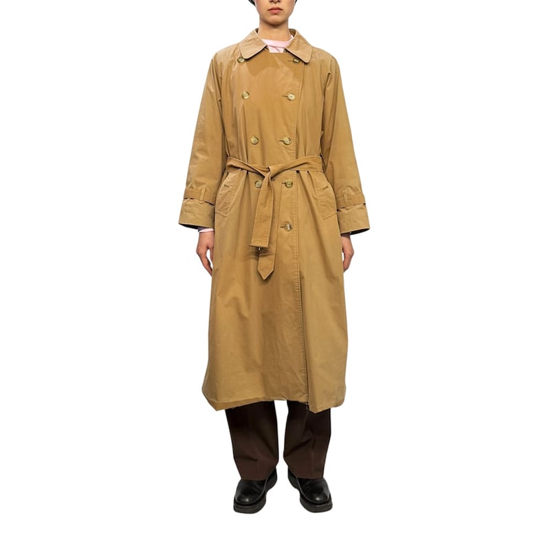 USED】90's French Burberrys Trench Coat Camel w