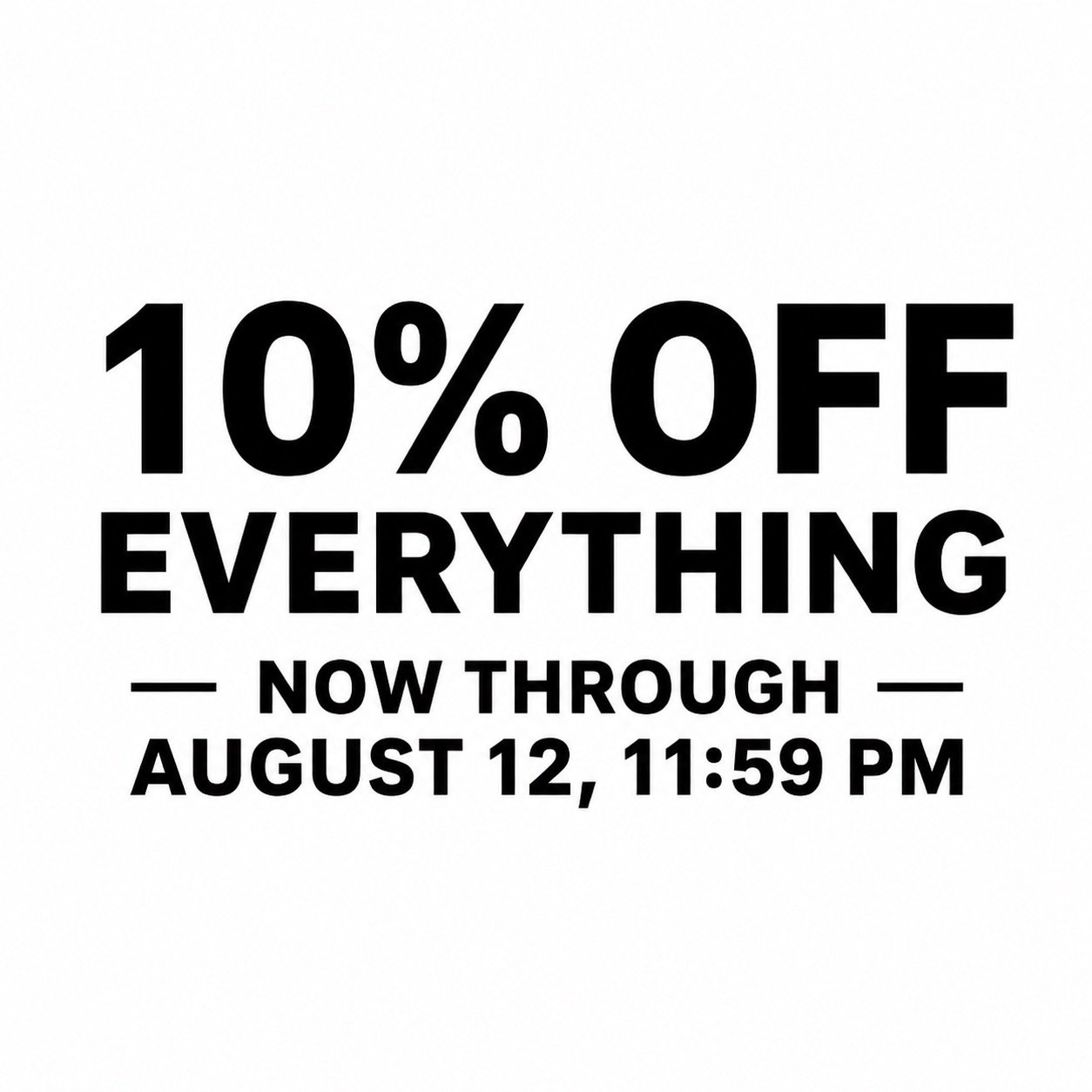 ALL 10% OFF!!