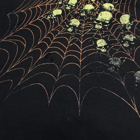 【USED】90's SKULL SPIDER & WEB T-SHIRT