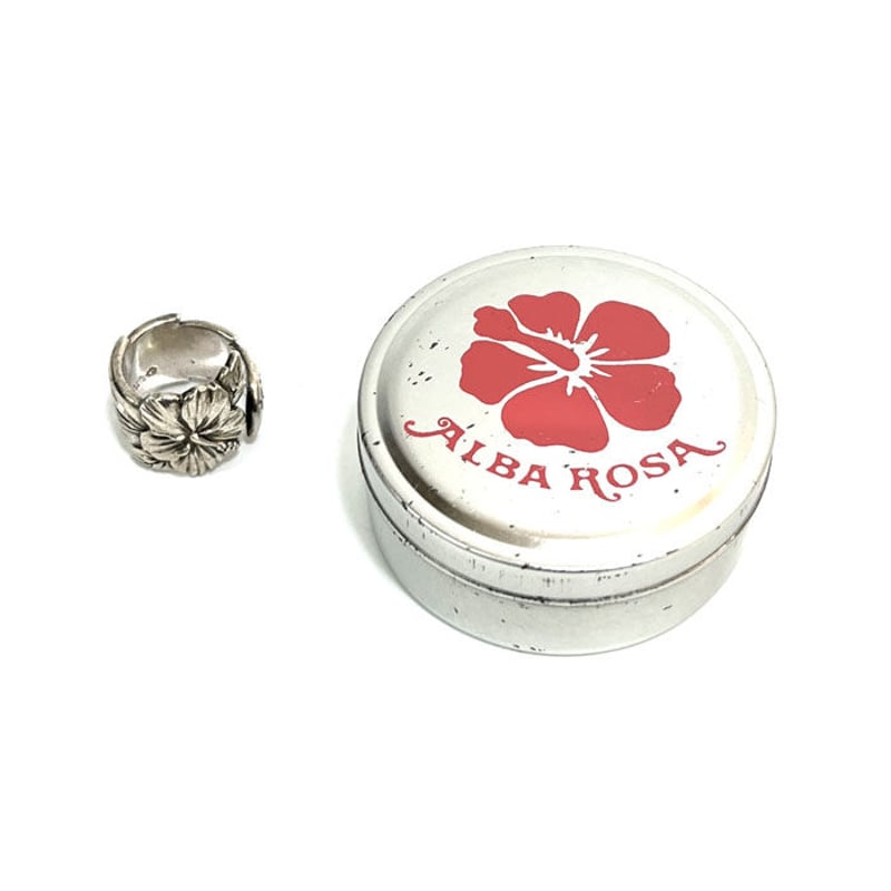 当時物 Y2K アルバローザ ハイビスカス シルバーリング USED】00'S ALBA ROSA HIBISCUS & LEAF RING SILVE