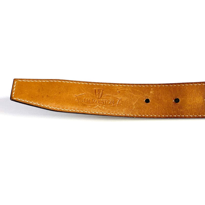 USED】J.M.WESTON NUBUCK LEATHER BELT 