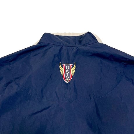 【USED】00'S NIKE  ZIP USA LOGO PULLOVER WINDBREAKER