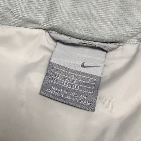 【USED】00's EURO NIKE AIR Silver Down & Feather Puffer Vest