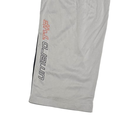 【USED】00's UMBRO “T4F” Embroidered Track Pants Silver Gray