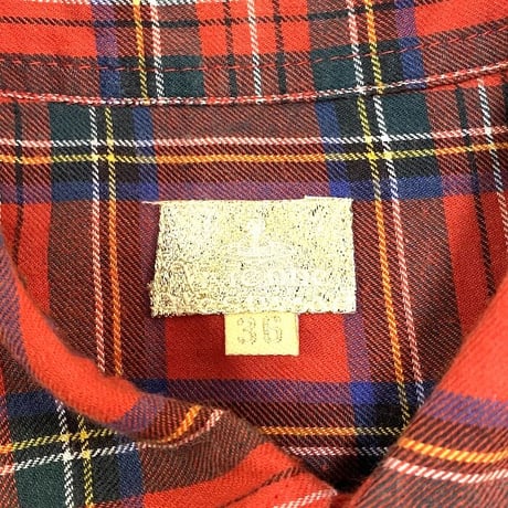 【USED】VIVIENNE WESTWOOD 1993AW "ANGLOMANIA" TARTAN CHECK SHIRT