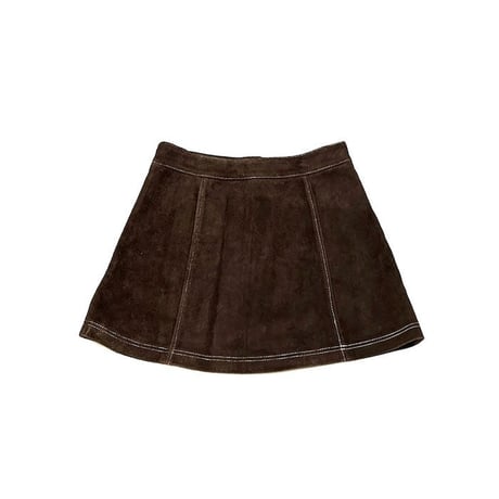 【USED】80'S mgr SUEDE LEATHER POCKET SKIRT