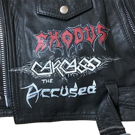 【USED】80'S HARDCORE PAINT CUSTUM RIDERS JACKET