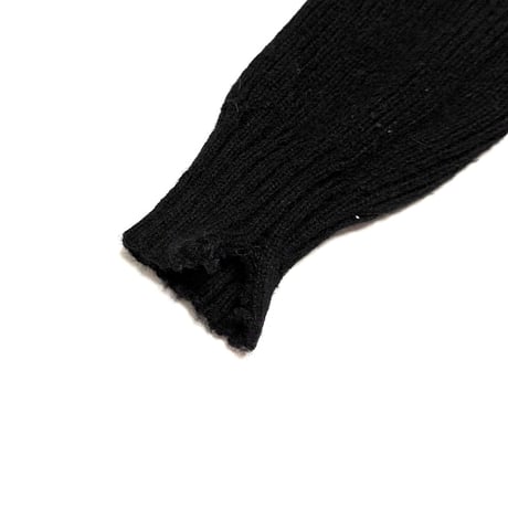【USED】80's Tailored Knit Cardigan Black Made in Italy
