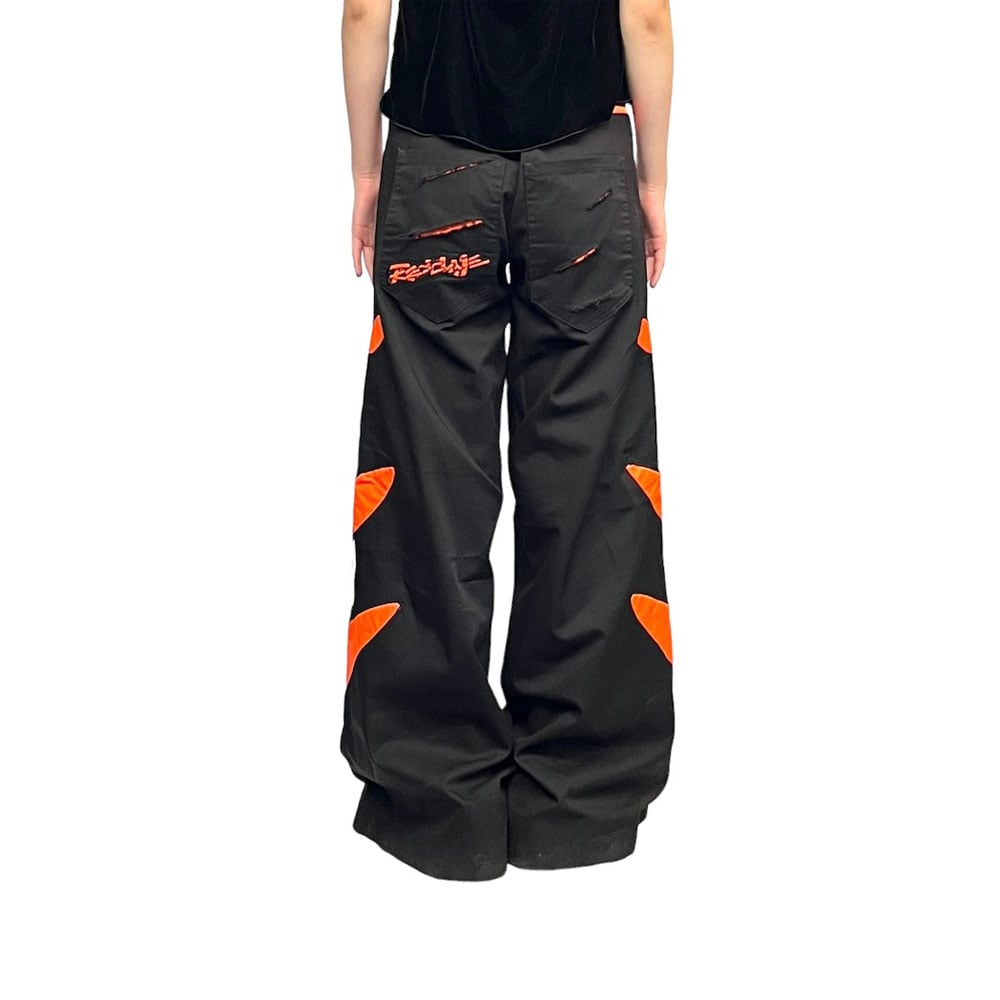 00s rave パンツ USED】00's RECICLAJE WEAR SUPER FLARE RAVE PANT
