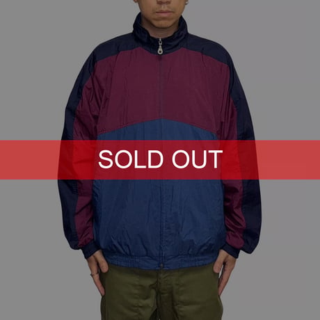 【USED】90's LANDS’ END Panel Color Nylon Track Jacket