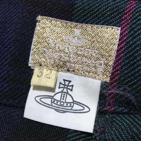 【USED】90'S VIVIENNE WESTWOOD PINK GORDON WOOL BONDAGE TROUSERS