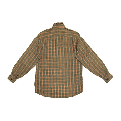 【USED】80's-90's ADOLFO DOMINGUEZ Viscose Blend Plaid Shirt