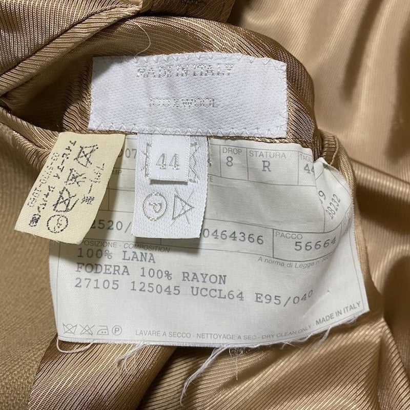 USED】00's PRADA MINIMAL DESIGN WOOL COAT CAMEL