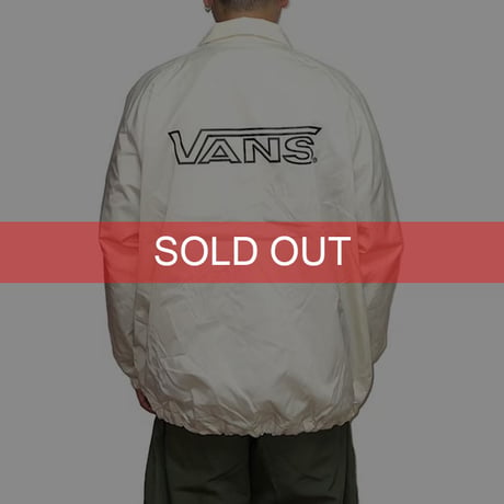 【USED】90's-00's VANS COACH JACKET WHITE