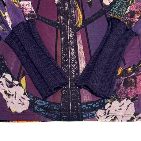 【USED】00's SAVE THE QUEEN! Baroque Mesh Art Power Net Top