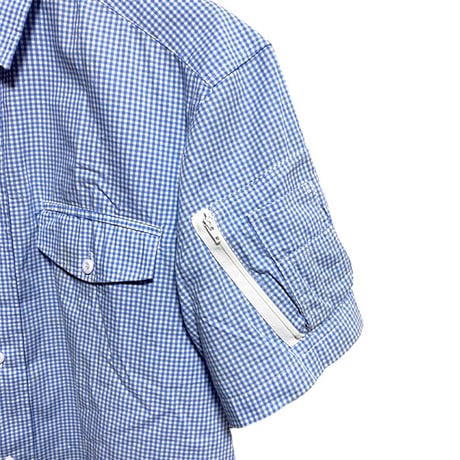 【USED】90'S STUSSY GINGHAM CHECK S/S SHIRT