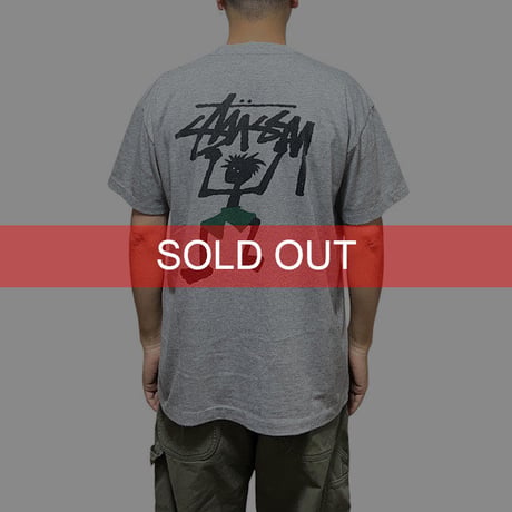 【USED】90'S BOOTLEG STUSSY SHADOW MAN T-SHIRT