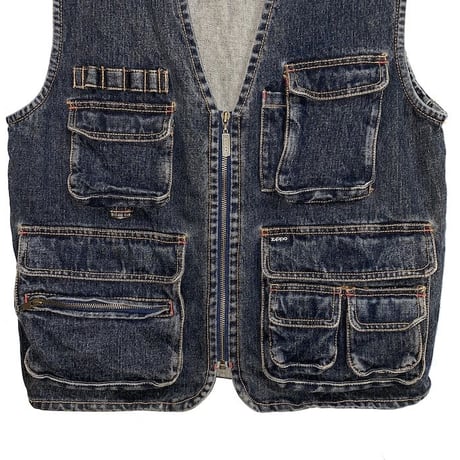【USED】ZIPPO DENIM FISHERMAN VEST
