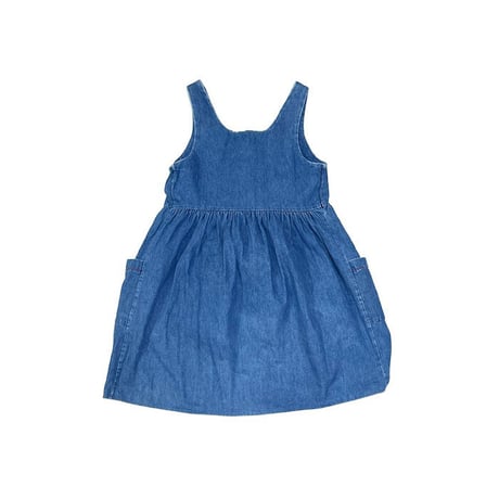 【USED】80'S JEANETTE DENIM STRAP TUNIC DRESS
