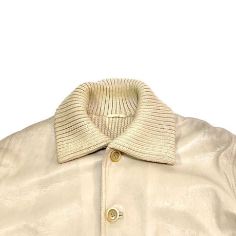 【USED】80'S WOODHOUSE LEATHER × KNIT BLOUSON