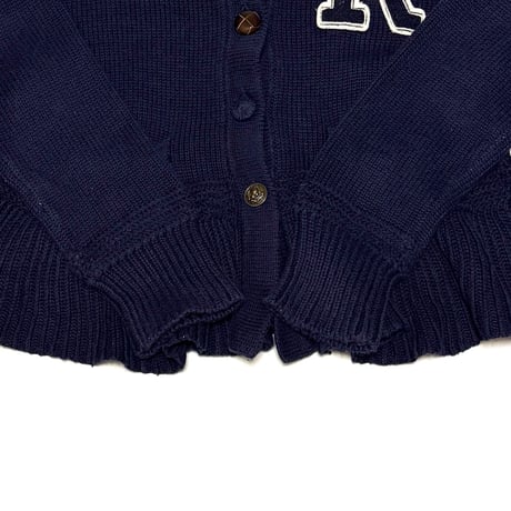 【USED】90's RALPH LAUREN PEPLUM KNIT CARDIGAN